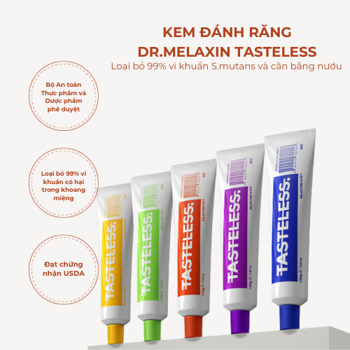 Kem Đánh Răng Hỗ Trợ Giảm Cân, Thèm Ăn Tasteless by Dr.Melaxin 100g