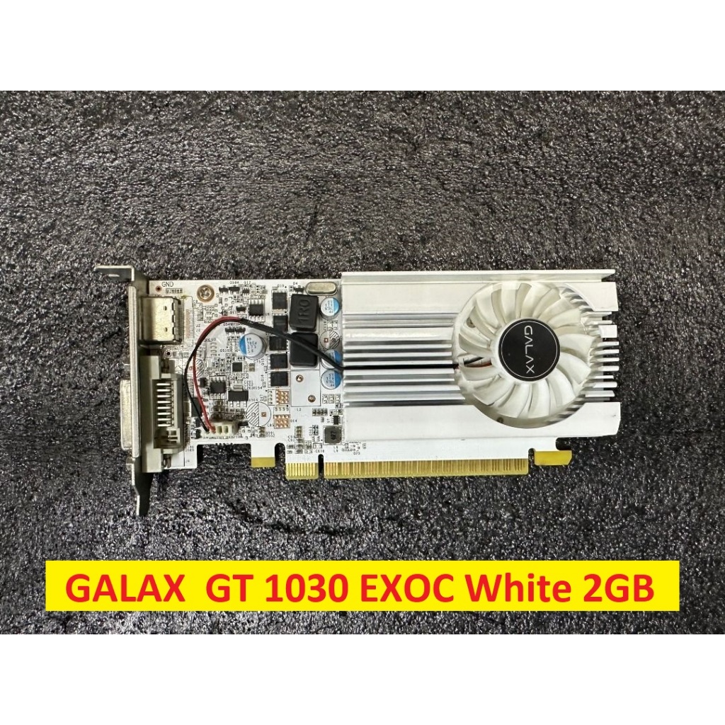 Card màn hình Galax GT1030 EXOC White bo lùn 1 Fan. VGA GT 1030 Low Profile OC 2GB cũ