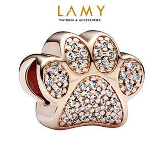 Charm bạc cde dấu chân thú cưng dog paw print rose gold cde1295rg