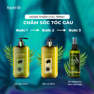 Dầu xả dành cho tóc gàu chiết xuất OLIVE Hachi Anti dandruff Conditioner ngăn ngừa gàu chiết xuất thiên nhiên