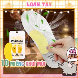 1 Bịch 10 Miếng Dán Khửi Mùi Hôi Giày Siêu Thơm Mát Du Lịch Thể Thao Chạy Bộ L2457