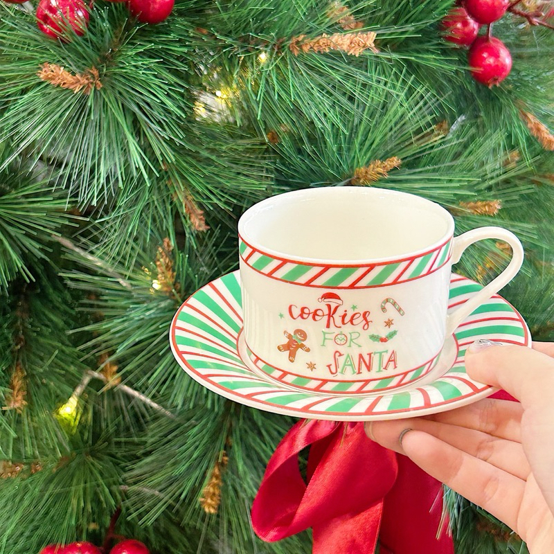 Set đĩa ly tách Cookie for Santa