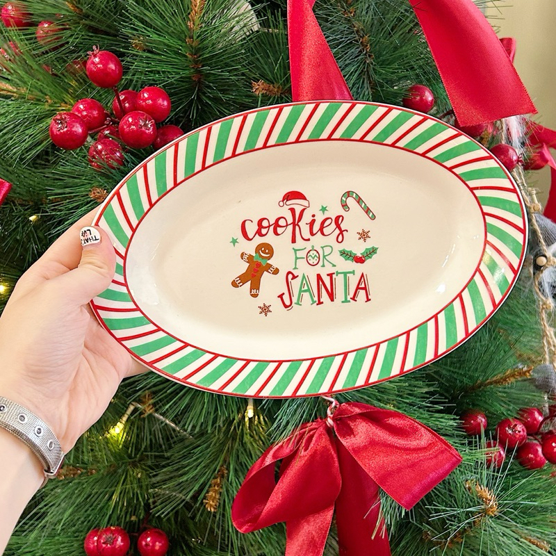 Set đĩa ly tách Cookie for Santa