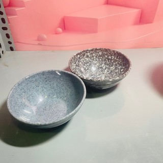 Chén Nhựa Melamine Vân Đá Đen/Xanh-CO16