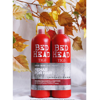 Cặp Dầu Gội Xả TIGI BED HEAD đỏ 750ML - Phục Hồi Tóc Khô Xơ, Hư Tổn, Giảm Gãy Rụng Tóc.