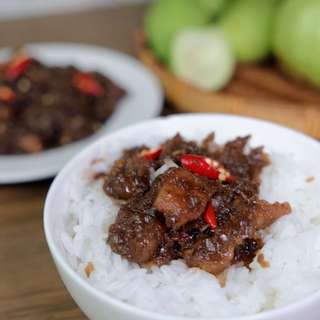 Mắm ruốc xào tép mỡ cay nhà nino