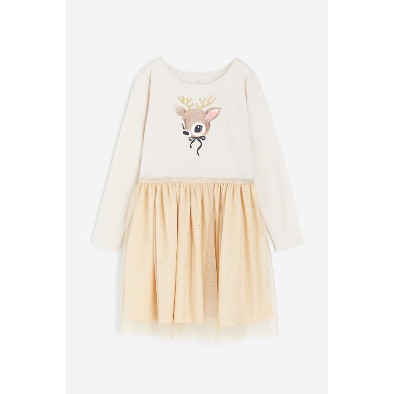 Váy bé gái dài tay H&M cho bé gái siêu xinh 😍