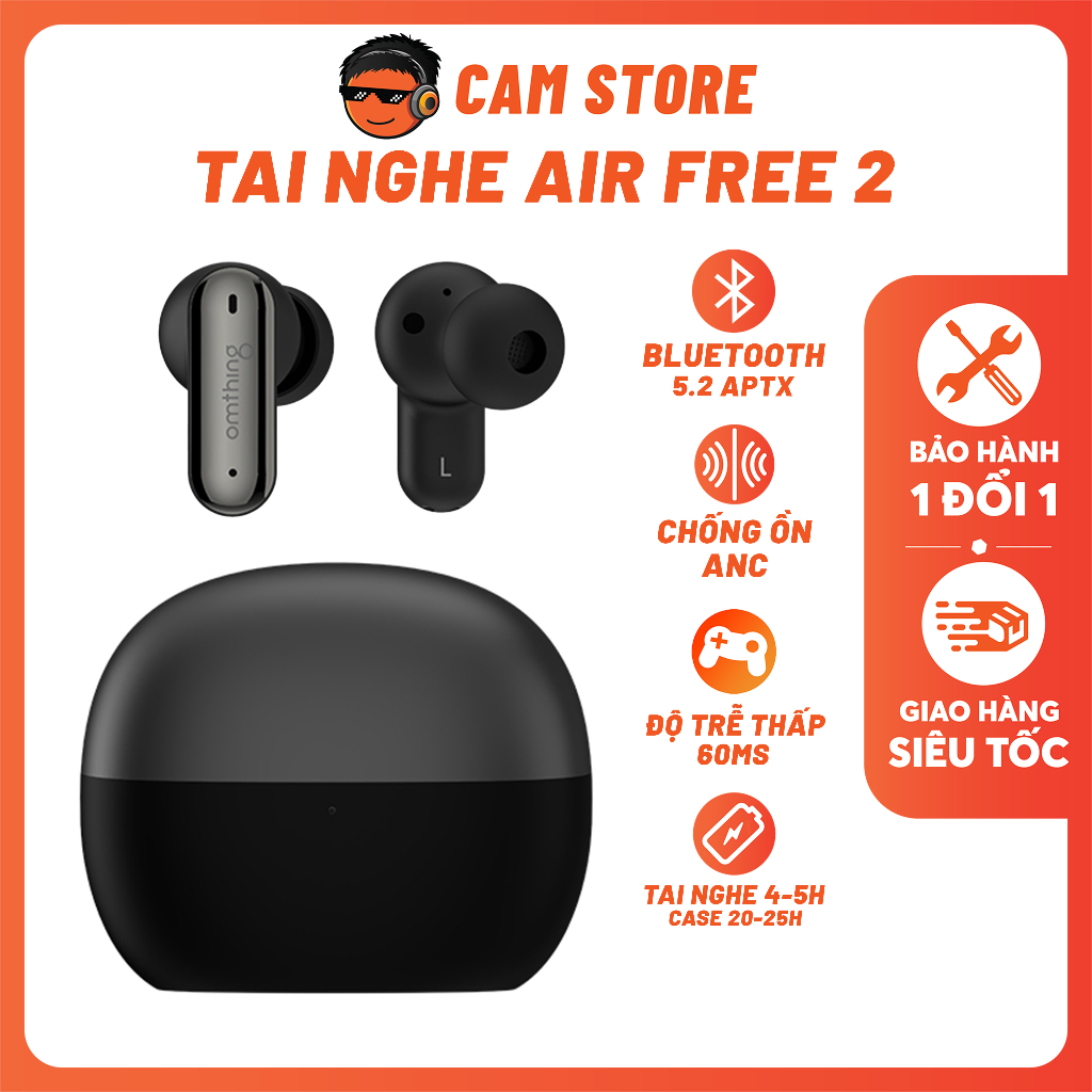 Tai Nghe blueooth Xiaomi Omthing AirFree 2 - Chống Ồn ANC, sạc không dây, kết nối App/XIAOMI Buds 3 , ANC Chống ồn