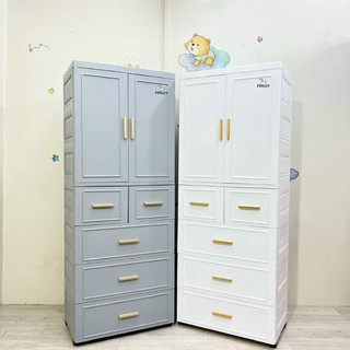 Tủ quần áo cho bé và người lớn 5 - 6 - 7 tầng finley lux sang trọng, tủ nhựa giả gỗ đựng đồ dùng quần áo cho bé