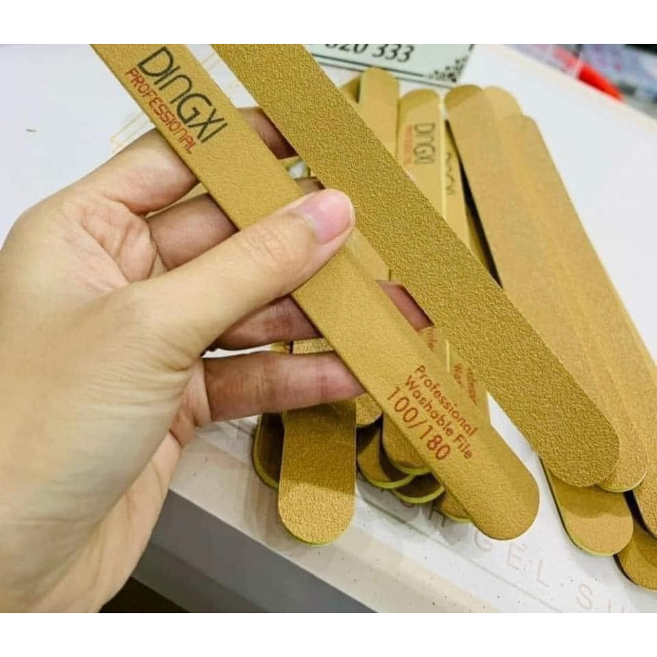 Dũa Móng Tay, Dũa DINGXI Da Bò Cao Cấp, Dũa Phom Móng Đắp Bột, Đắp Gel 100/180 Siêu Bền
