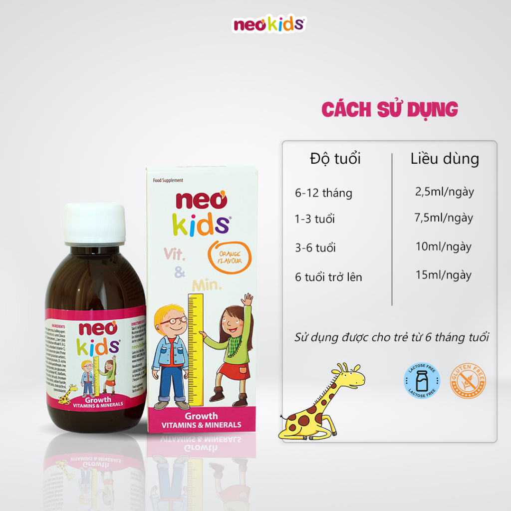 Mua  NEO KIDS GROWTH, 150ml, Bổ sung Vitamin và khoáng chất cho bé, trẻ em - Y Dược Xanh