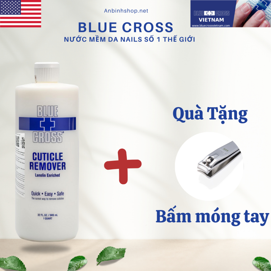Nước Làm Mềm da Nails Blue cross Cuticle Remover 946 ml