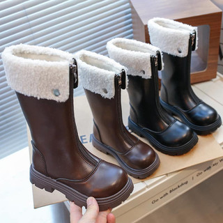 boot da cổ cao lót lông cho bé