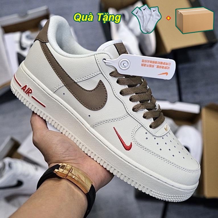 Giày Af1 vệt nâu cho nam nữ, giày Air Force 1 vệt nâu bản S.Cấp nguyên bản full pk