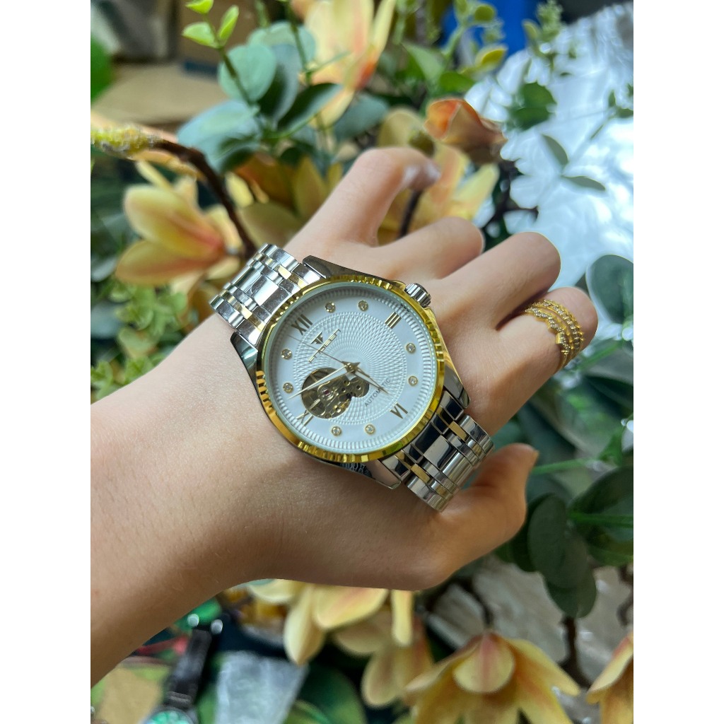 Đồng Hồ Nam Cơ Automatic Fngeen JAPAN WATCH Lộ Cơ 2 Mặt Kiểu Dáng Sang Trọng Tinh Xảo Dây Thép Không Gỉ