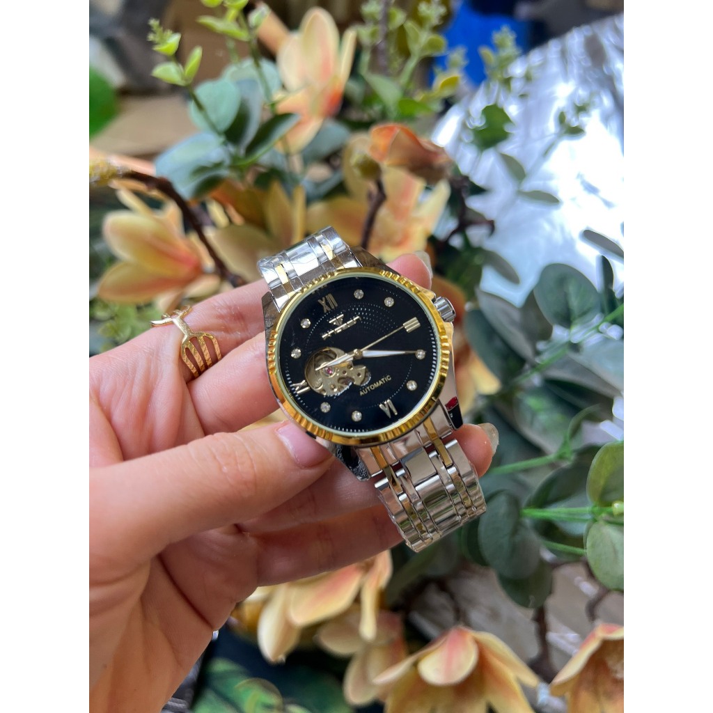 Đồng Hồ Nam Cơ Automatic Fngeen JAPAN WATCH Lộ Cơ 2 Mặt Kiểu Dáng Sang Trọng Tinh Xảo Dây Thép Không Gỉ