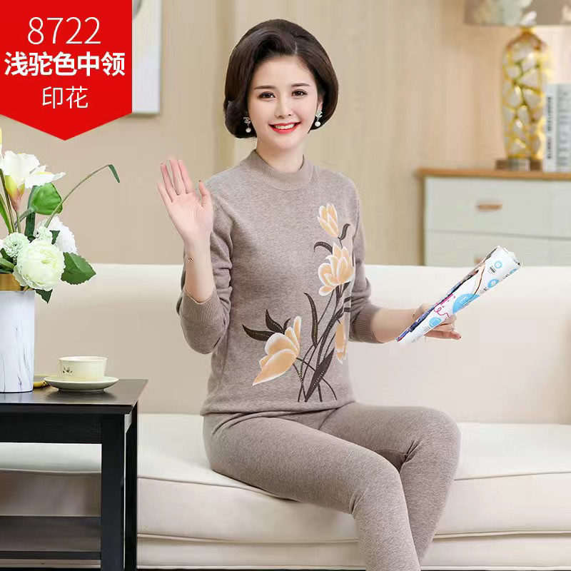 sét bộ quần áo trung niên lót nỉ nữ