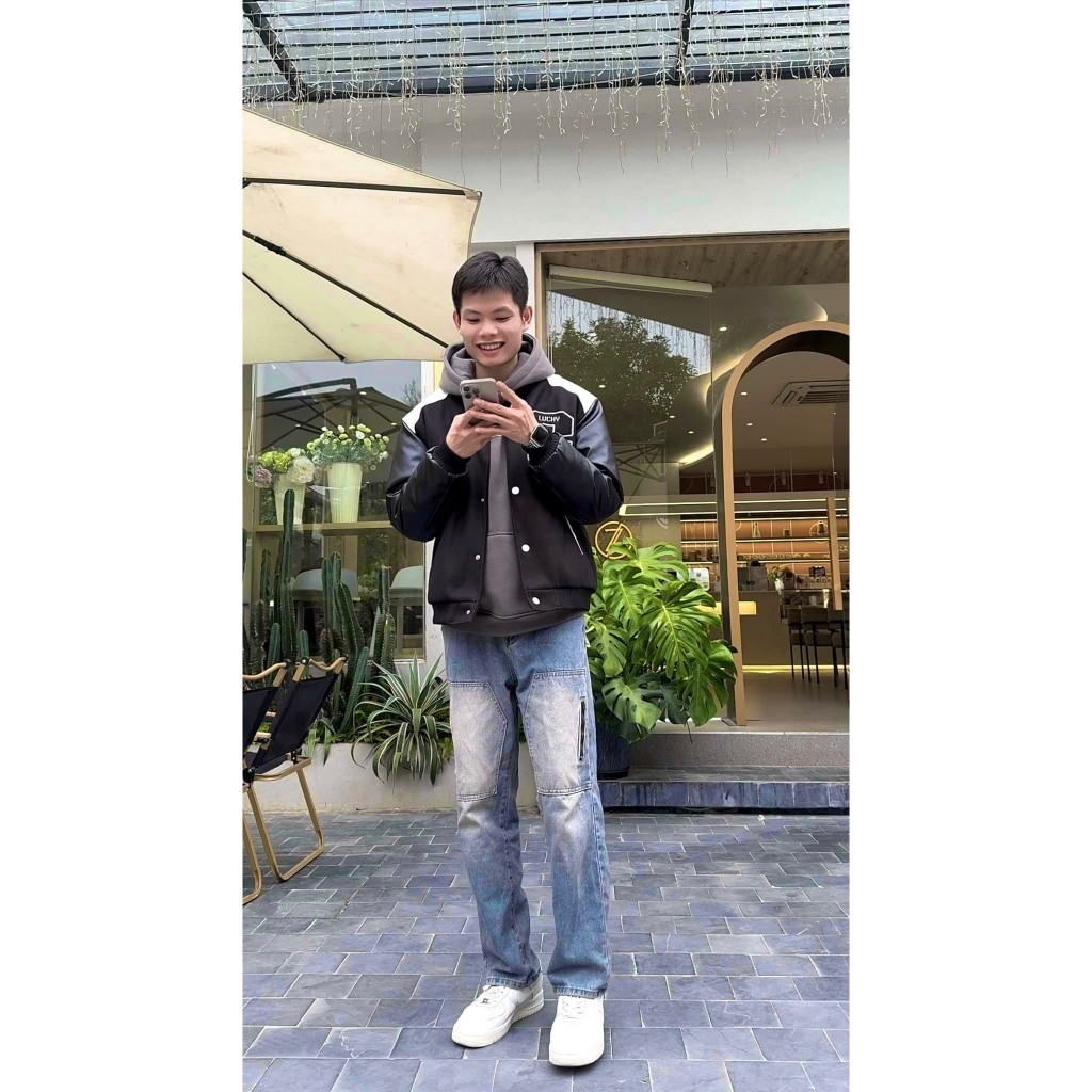 Quần Jean Nam Wash Khóa Zip Xanh 51 Dream.Land