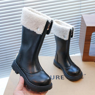 boot da cổ cao lót lông cho bé
