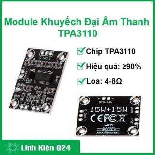 Module khuyếch đại âm thanh tpa3110 2x15w 8-18vdc 3a class d