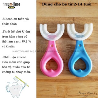Bàn chải đánh răng cho bé thông minh chữ U silicon
