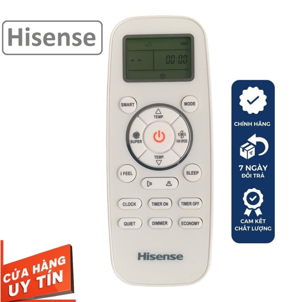 Điều khiển điều hoà Hisense 2&1 chiều hàng mới 100% , Remote máy lạnh Hisense 1&2 ngựa, mót bấm từ x