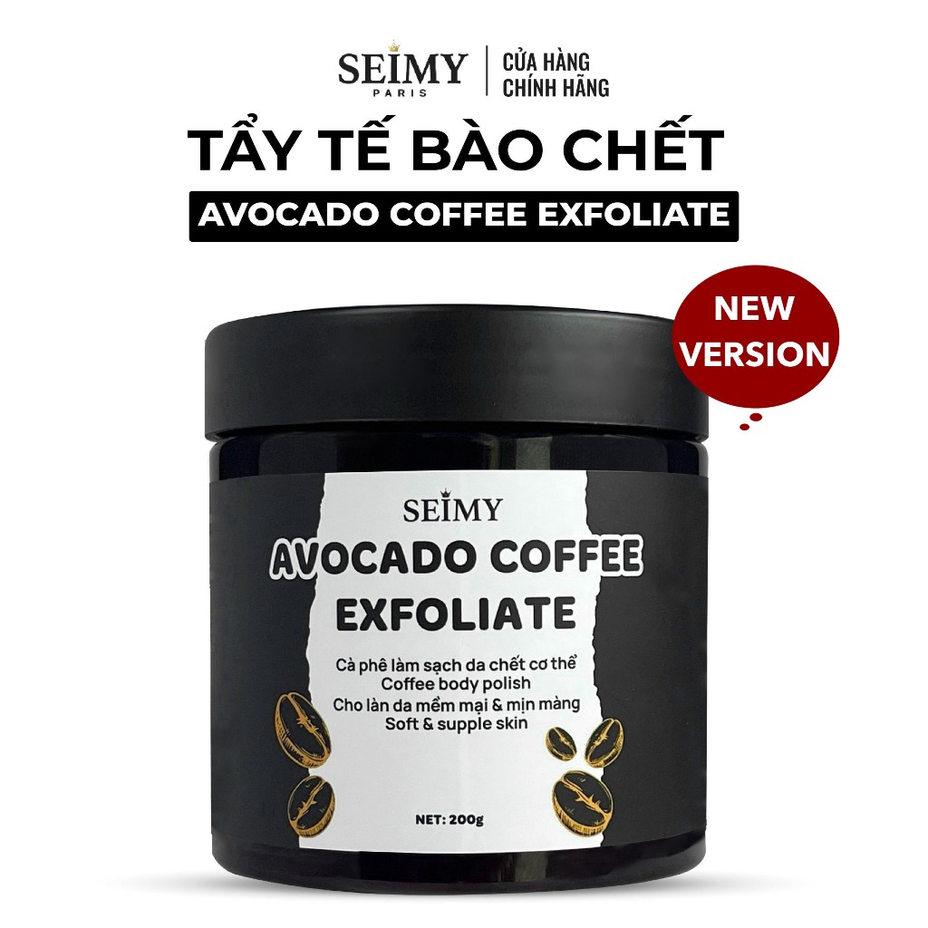 Tẩy tế bào chết body Seimy - Avocado Coffee Exfoliate 30-200gram