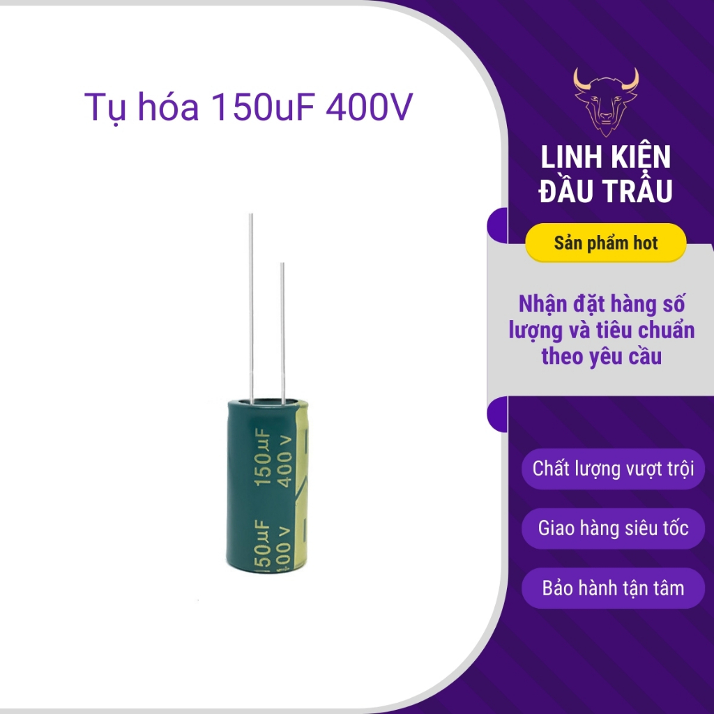 Tụ hóa 150uF 400V JCOON Linh Kiện Đầu Trâu