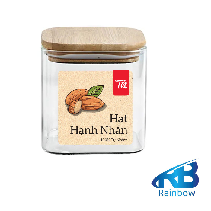 Set  30 Tem chữ tết, giấy karaft dán hộp, hủ, chai, lọ đựng mứt Tết, khô, hộp quà tặng đủ loại