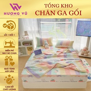Chiếu Điều Hòa Cao Su Non kèm chăn thun lạnh sét full 4 món