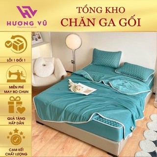 Chiếu Điều Hòa Cao Su Non kèm chăn thun lạnh sét full 4 món