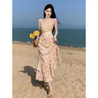 váy hoa voan quảng châu