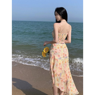 váy hoa voan quảng châu
