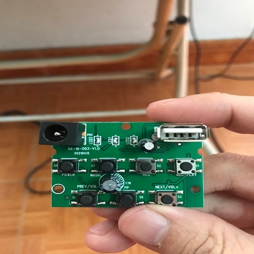 Bo mạch giải mã âm thanh dùng cho loa bán rong cầm tay chạy pin sạc 3,7v