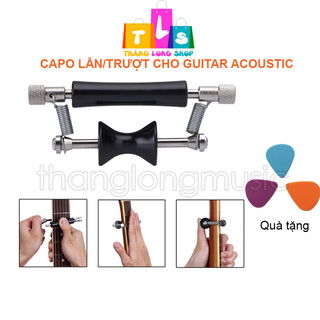 Capo guitar lăn - Capo trượt cho đàn guitar acoustic tặng kèm phím gảy - Thăng Long Shop
