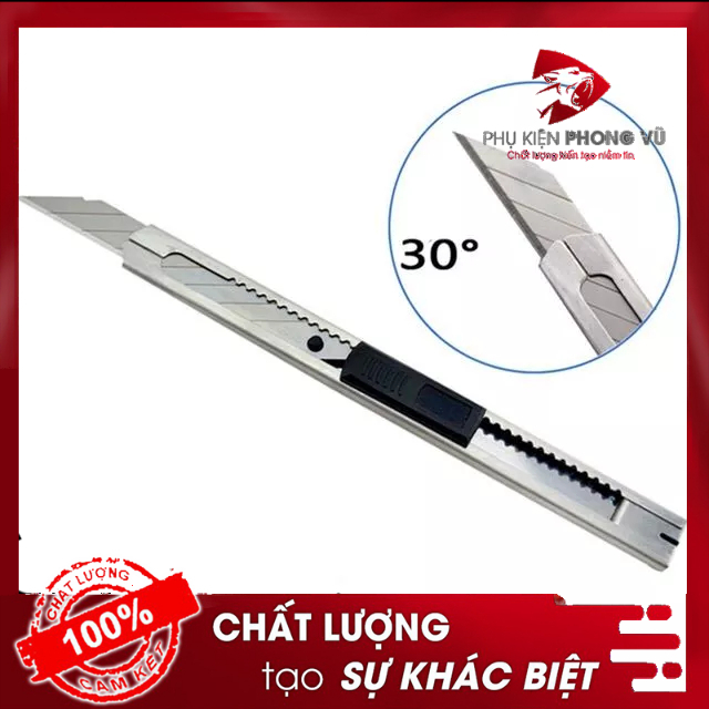 Dao rọc giấy nhỏ mini, dao rọc giấy vỏ thép, lưỡi dao sắc bén, chất liệu cứng cáp, có móc kẹp tiện dụng Phukiengiacucre