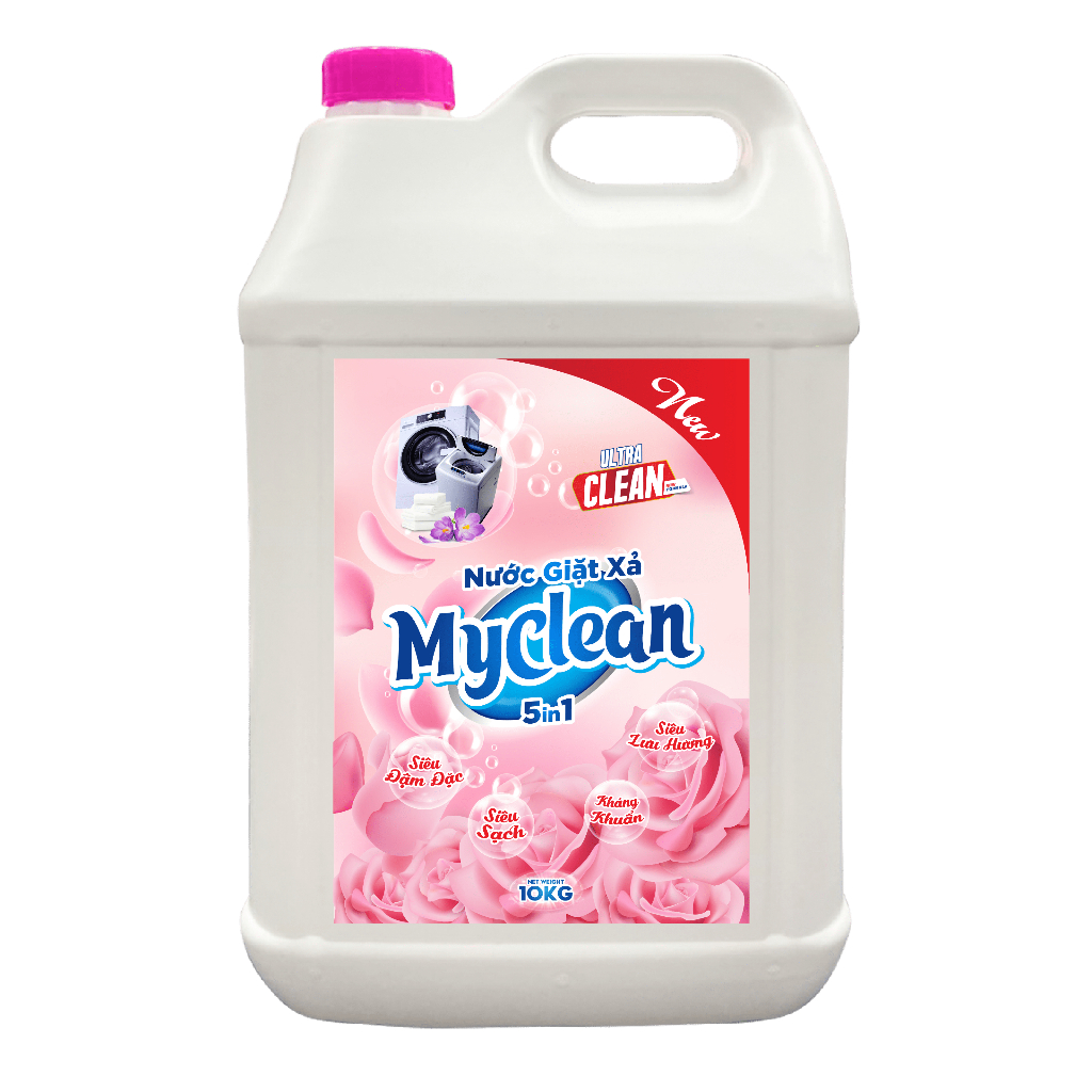 Nước giặt xả myclean hồng 10kg