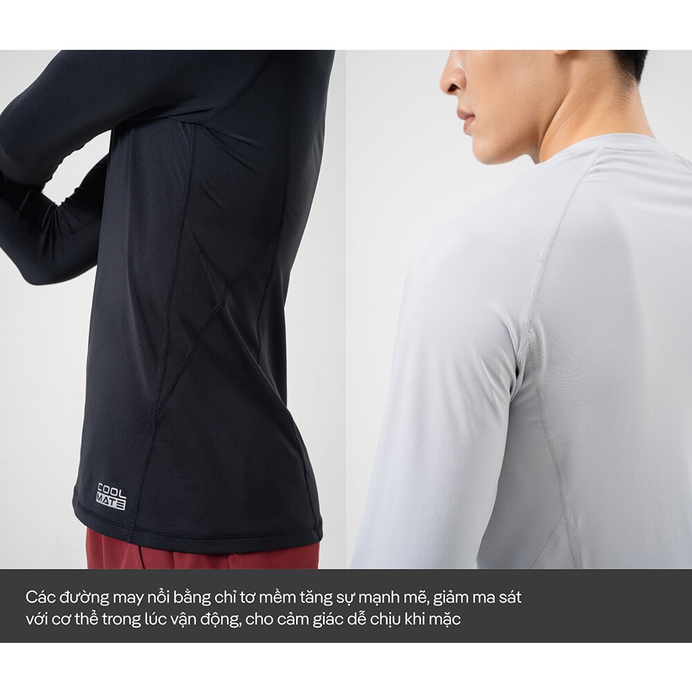 Áo dài tay giữ nhiệt nam tập gym powerfit co giãn nhanh khô - Thương hiệu Coolmate
