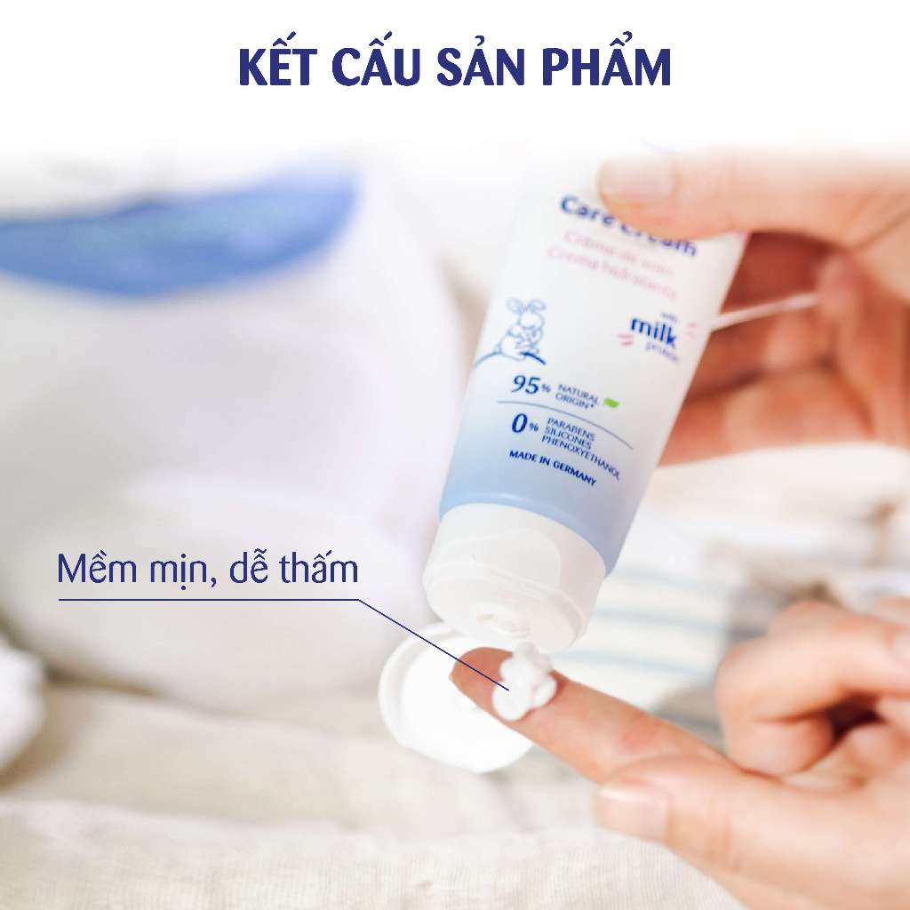 (15/12-15/01 - TẶNG SET 2 KHĂN SỢI TRE LA POMME) Kem dưỡng ẩm Sanosan Baby Care Cream cho da khô và nhạy cảm 100ml