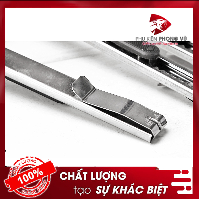 Dao rọc giấy nhỏ mini, dao rọc giấy vỏ thép, lưỡi dao sắc bén, chất liệu cứng cáp, có móc kẹp tiện dụng Phukiengiacucre