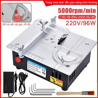 Máy cưa bàn mini,máy mài đai,Máy Mài Cạnh,Cắt và đánh bóng hai trong một,dùng điện 220v tặng kèm bộ phụ kiện