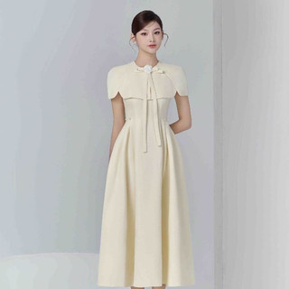 Váy đầm thiết kế cao cấp dáng A dài xòe sang trọng - MAY DRESS - LEMES