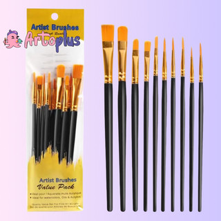 Set Cọ 10 Cây Nhiều Nét | cọ vẽ màu acrylic, cọ vẽ tranh, cọ tô tượng, cọ tô màu nước, cọ tô mô hình, cọ tô đất sét