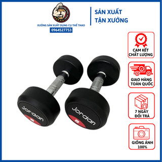 Bộ 2 tạ tay cao su jordan 5kg -tạ tay tập gy, thể dục tại nhà cao cấp - nguyên phúc sport