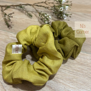 Scrunchie - Cột tóc Linen Tone Vàng (Pure Linen)