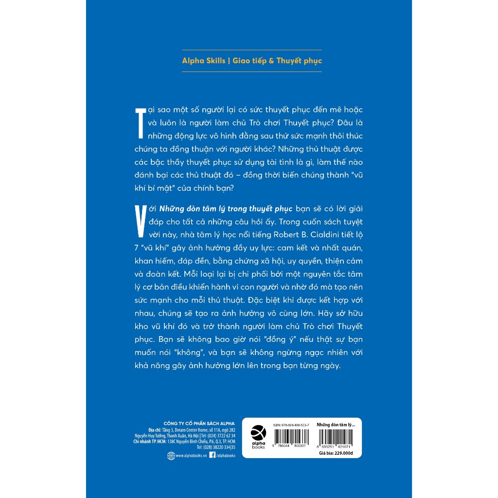 Sách - Những Đòn Tâm Lý Trong Thuyết Phục   - Alpha Books