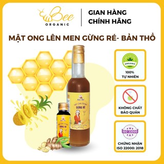 Mật ong lên men gừng ré Bản Thổ chai 400ml - ấm phổi, hỗ trợ ho BEE ORGANIC