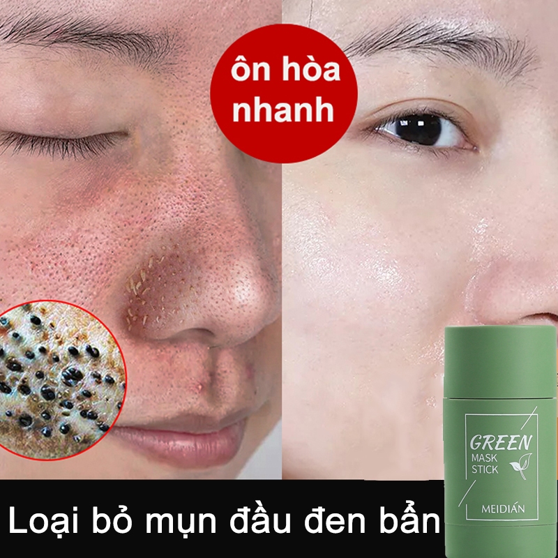 Mặt nạ trà xanh dạng lăn GREEN MASK STICK, Thanh lăn mặt nạ trà xanh Green mask stick - Cam Kết Chính hãng 40g