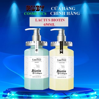 Dầu gội biotin lactus season ngăn gàu, giảm rụng tóc lactus season biotin collagen 650ml ngăn gàu