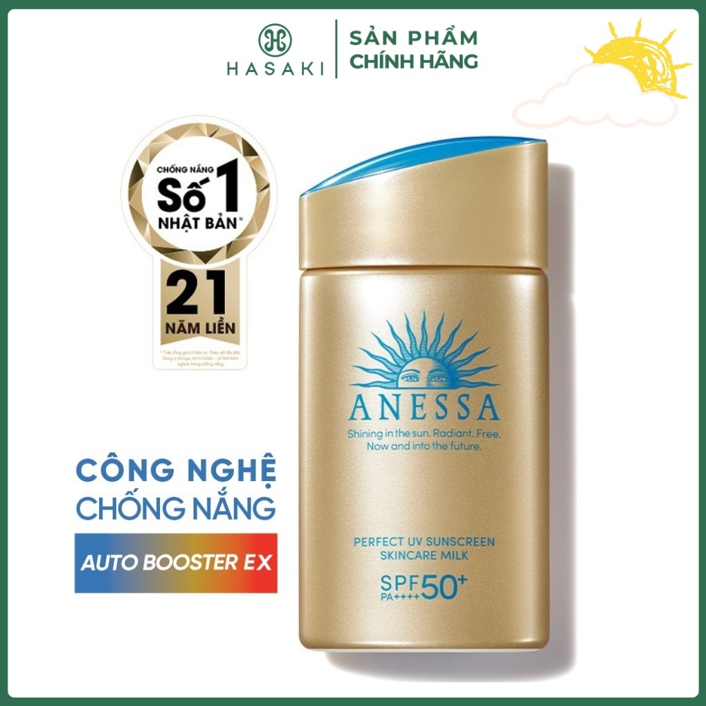 Sữa Chống Nắng Anessa Dưỡng Da Kiềm Dầu 60ml (Mẫu Mới 2022) - Dạng Kem Chống Nắng Anessa
